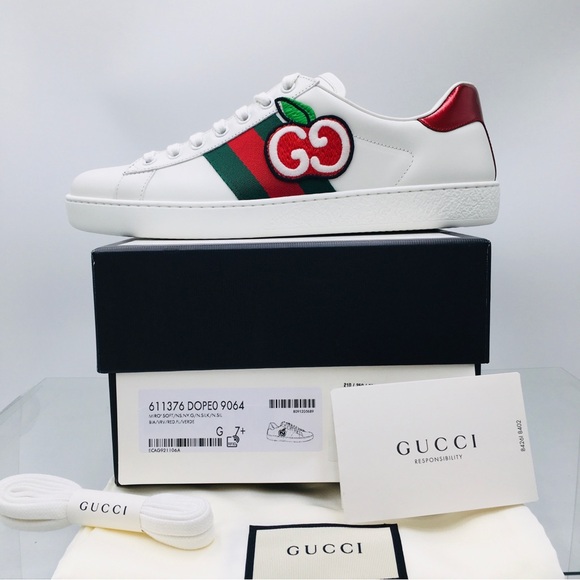 Gucci Ace GG Apple 611376 DOPEO 9064 Sneakers Size G UK 7.5 US 8 regular - Picture 14 of 16